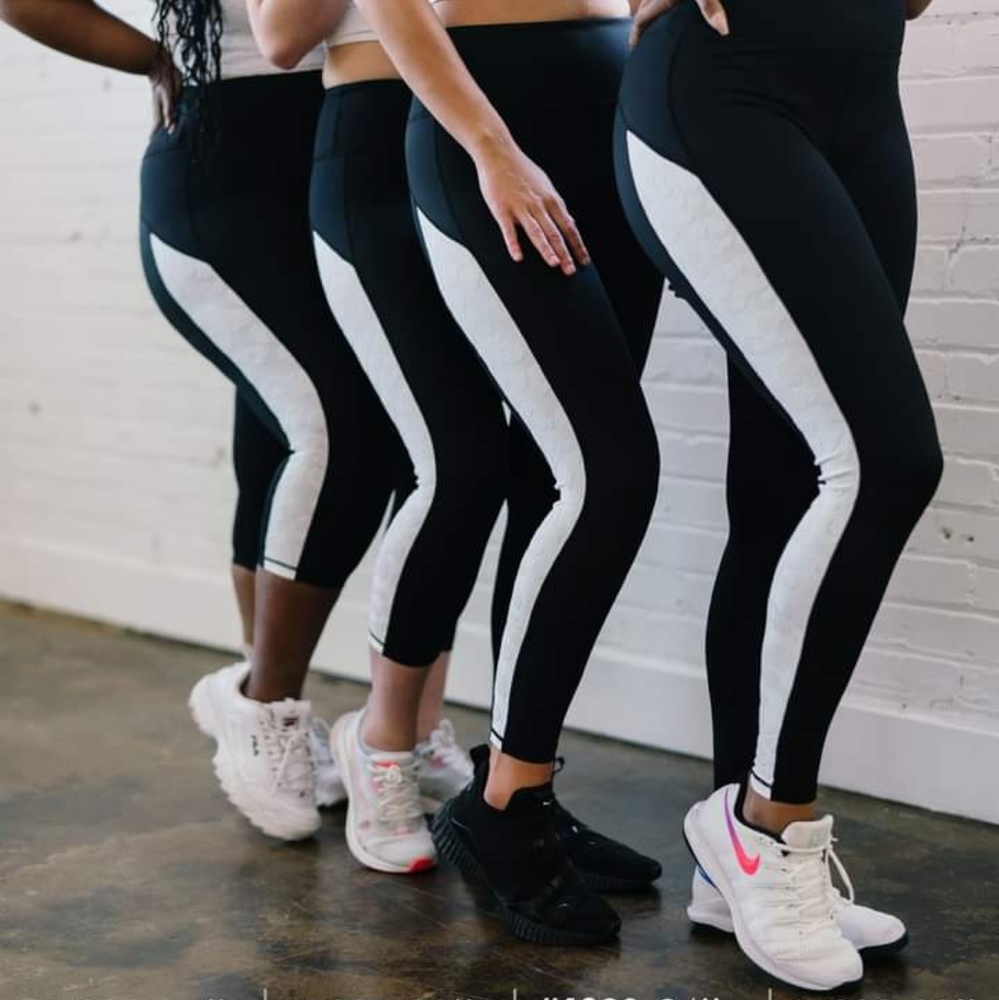 Leopard stripe capri